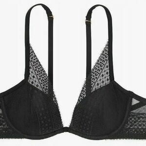 Victoria’s Secret Women’s Incredible Plunge Bra 32DDD Black Lace